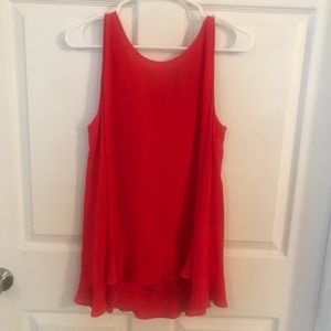 Red Ruffle Top